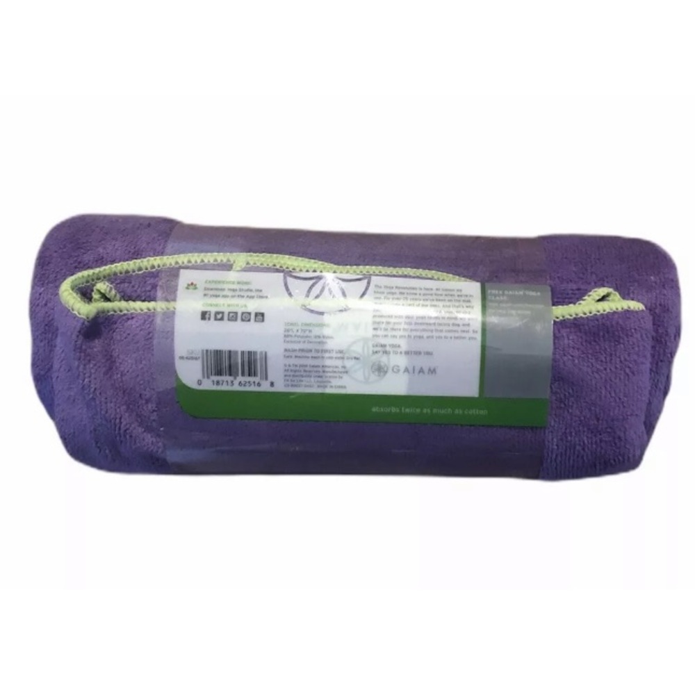Gaiam Yoga Towel Full Size Mat Cover No Slip 26x70 - Picture 3 of 4